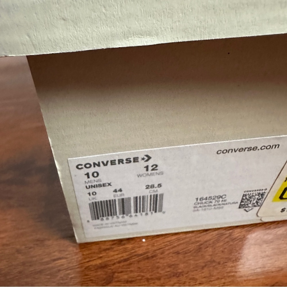 Converse Chuck Taylor All Star 70 Hi Fear Of God Black Natural Size 10 - Picture 6 of 9